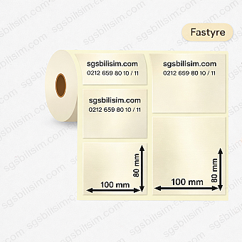100mm x 80mm Fastyre Etiket (Sticker)