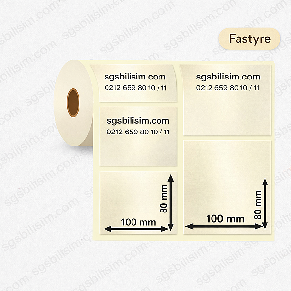 100mm x 80mm Fastyre Etiket (Sticker) - 1
