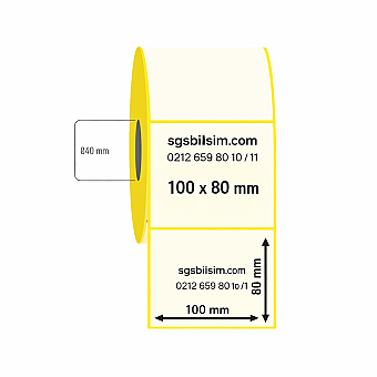 100mm x 80mm Termal Etiket (Sticker)