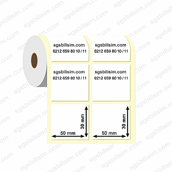 50mm x 30mm 2'li Ayrık Fastyre Etiket (Sticker)