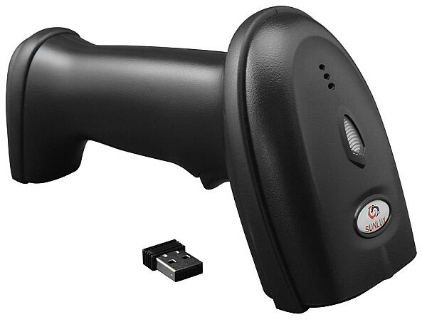 SUNLUX XL-9221B 2D KAREKOD KABLOSUZ BARKOD OKUYUCU + WIFI USB DONGLE - 1